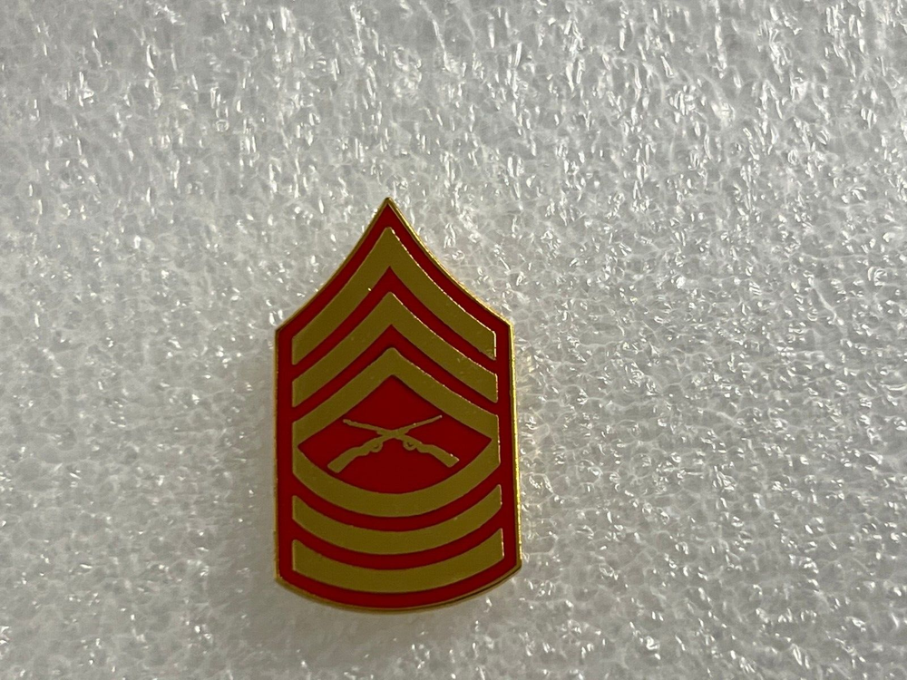 USMC MASTER SERGEANT (E-8) RANK HAT PIN MEASURES 1 AND 1/4 INCHES