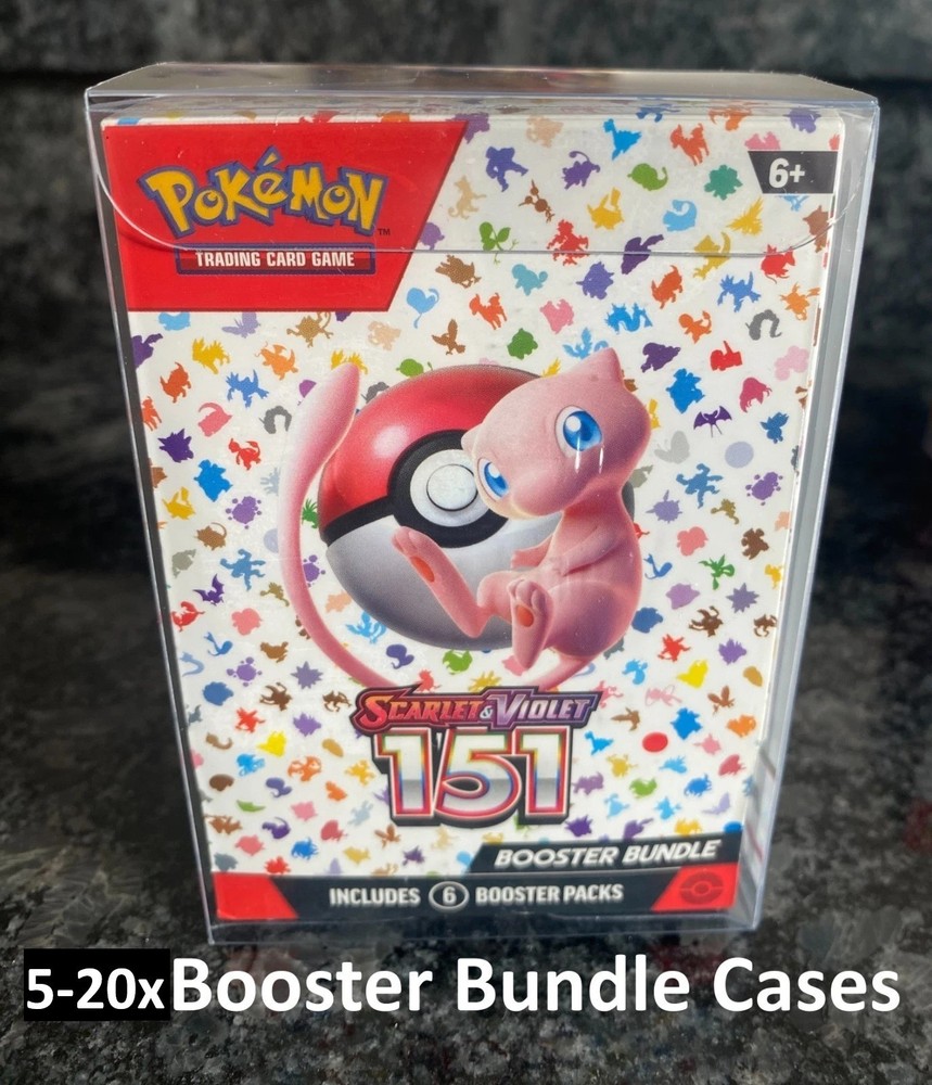 (5-20 Pack) Pokémon Booster Bundle Protector 0.6mm Thick Perfect Fit Protective