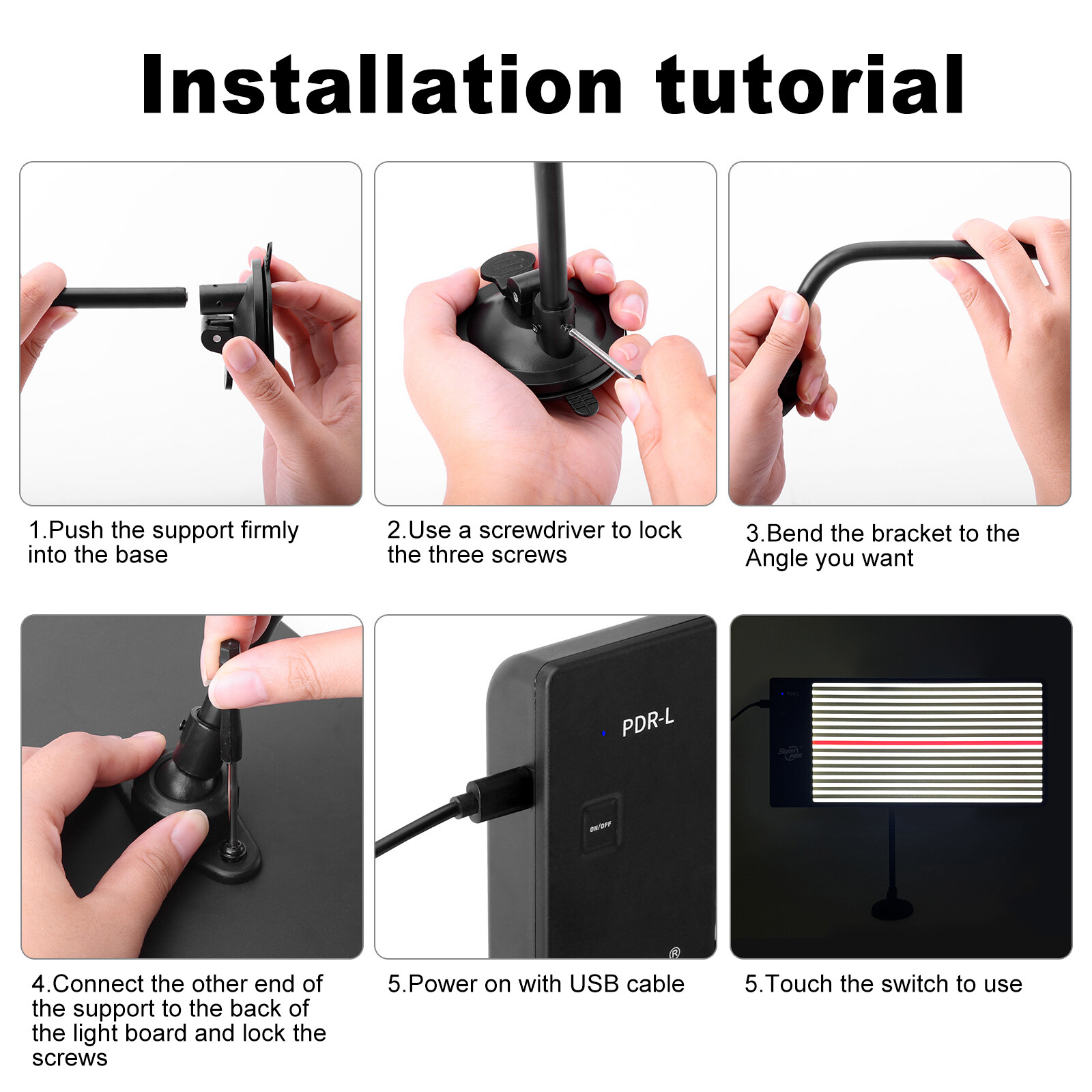 Paintless Dent Repair Removal PDR LED Line Board Light Scratch Reflector Tool