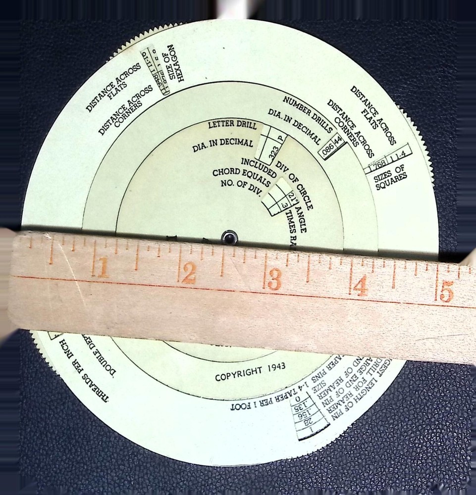 1943 Derck's Gauge Dial – Mechanical Engineering Tool