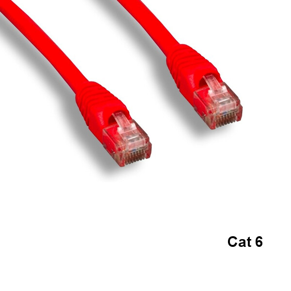 KNTK Red 100' Cat6 UTP Ethernet Cable 24AWG 550MHz RJ45 Patch Panel Networking