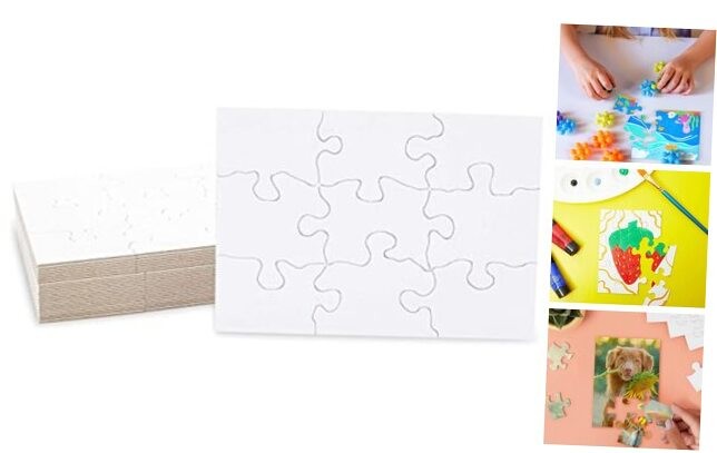 Interactive Puzzle Pieces - Blank Puzzles to Draw On - DIY Craft & Pieces
