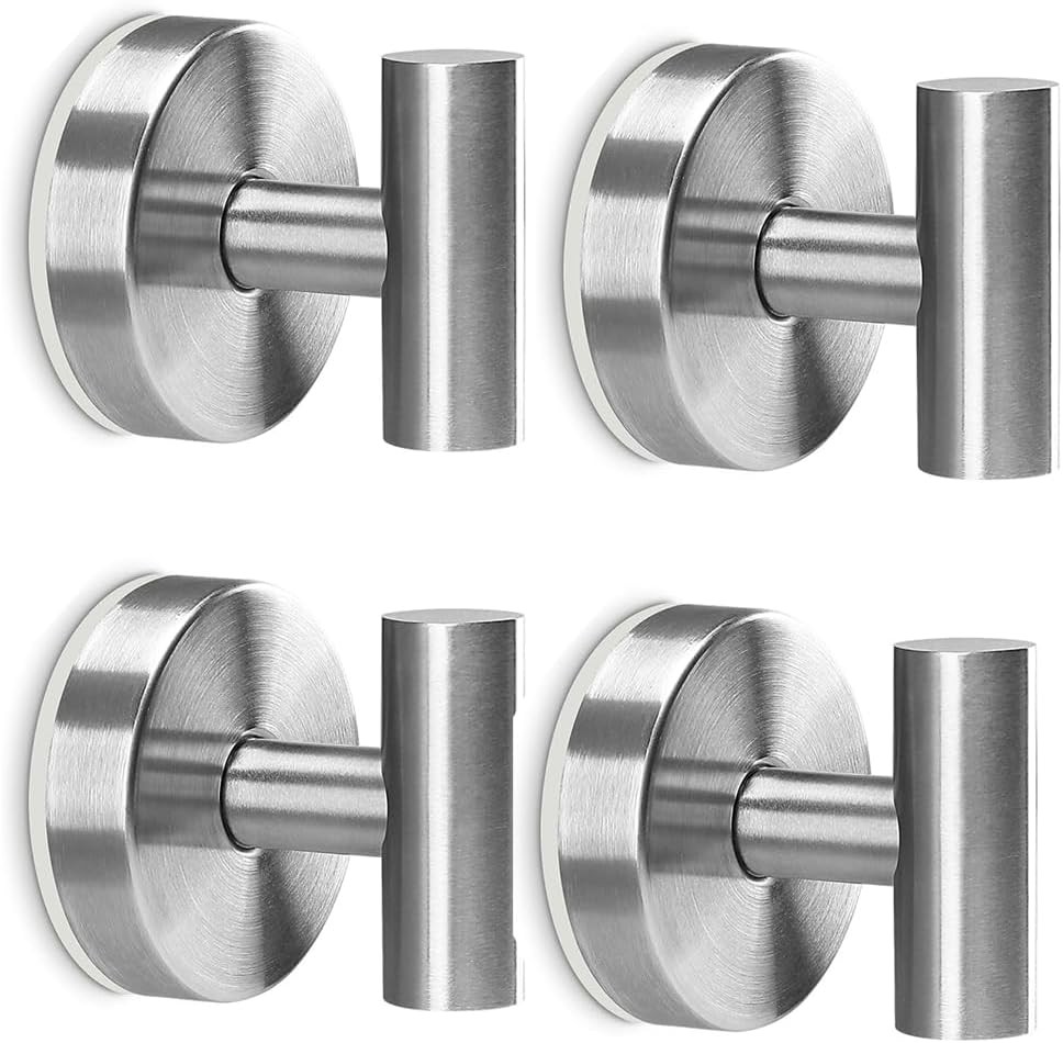 4 Pack Suction Cup Hooks Strong Towel Shower No Drill Home so Storage Wall Hooks