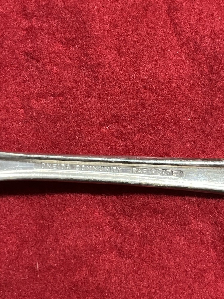 Vintage 27pc Set Oneida Community Par Plate Flatware Silverware w Case Tarnished