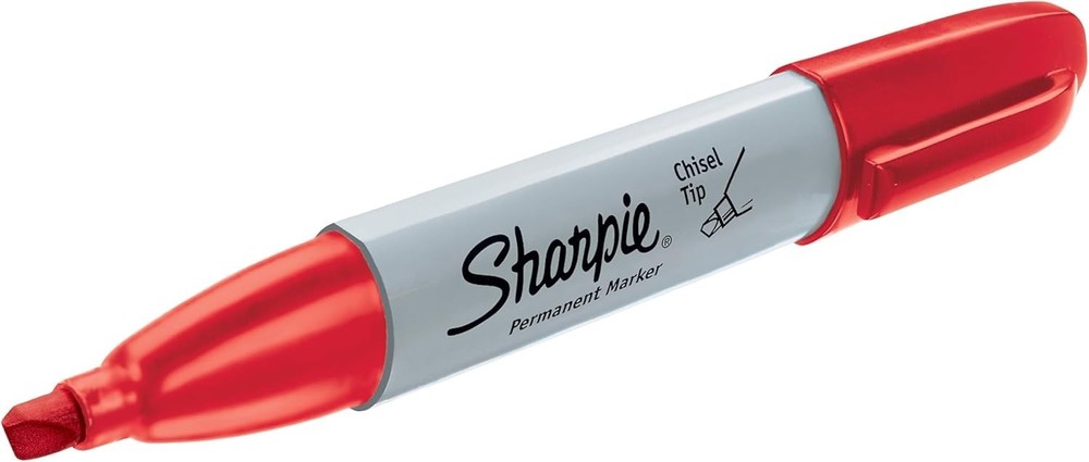 Sharpie Permanent Markers Chisel Tip Red 12 Count Home School Office Supplies