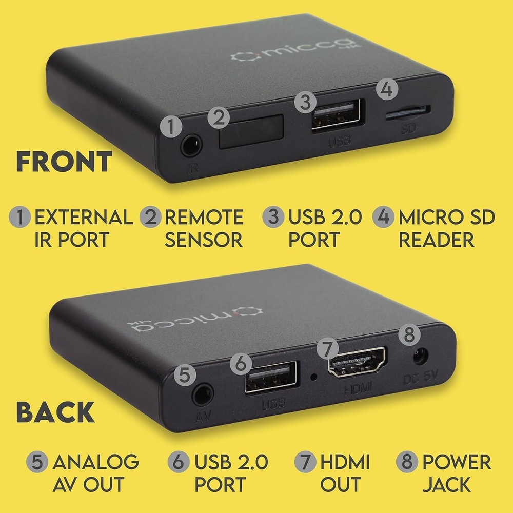 Compact 4K Digital Media Player - USB MicroSD