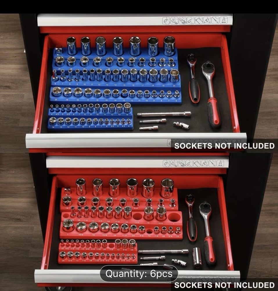 6 Pc Magnetic Socket Holder/organizer Set