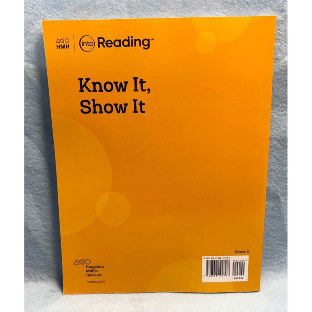Grade 5 HMH Into Reading Know It Show It Workbook Independent Practice