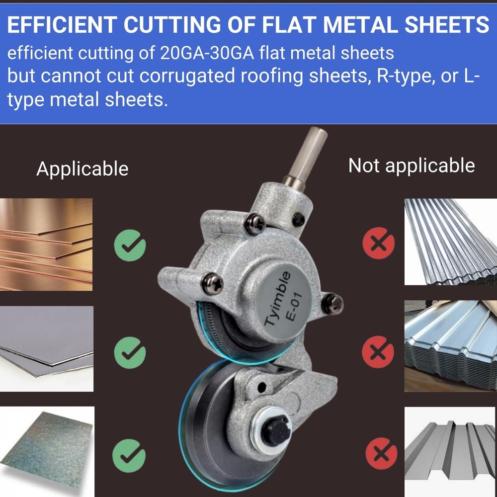 Upgraded Sheet Metal Shear for Efficient 20-30 GA Flat Metal Cutting – Multi-...