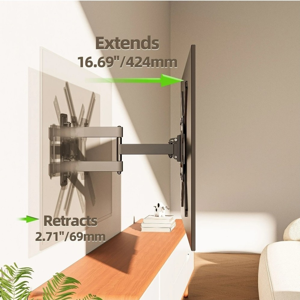 MountFTV K939 Full Motion TV Wall Mount 360 Rotation Bracket