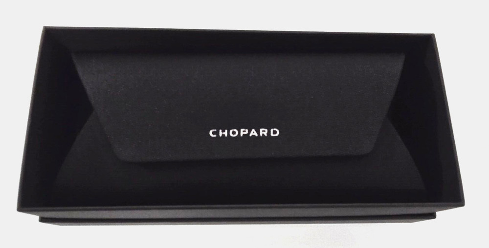NEW!! Authentic Black Chopard Soft Fabric Glasses Case, Cloth and Card