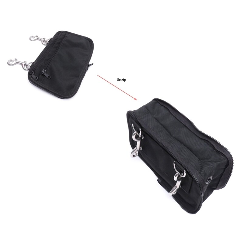 Diving Sidemount Storage Bag Scubas Diving Nylon with Double Ended Hook