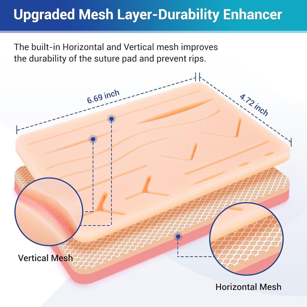 Suture Practice Kit for Medical Students | Complete Set 32 Pieces Include Dur...