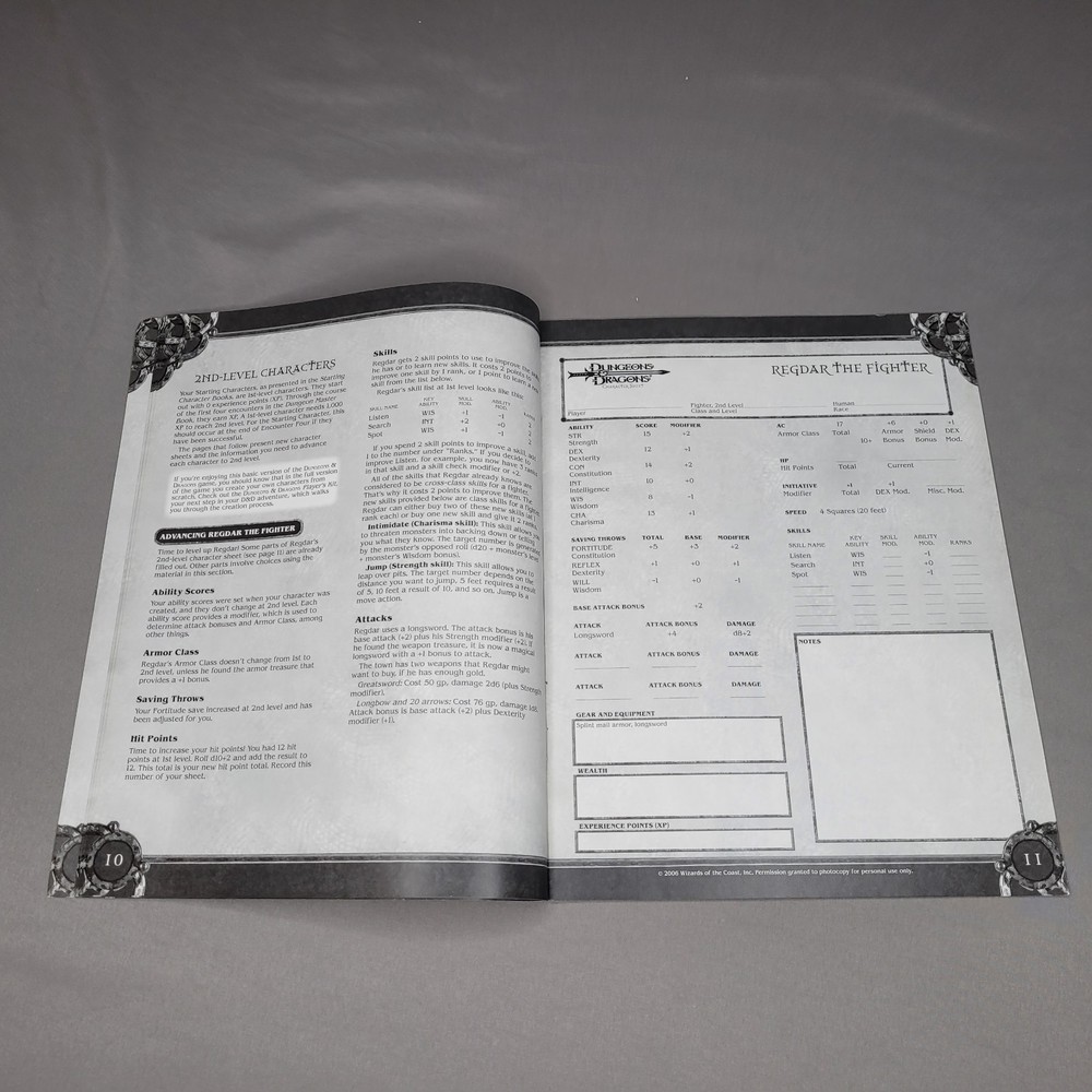 Dungeons And Dragons Basic Game Advanced Rulebook Rule Book Replacement 2006 D&D