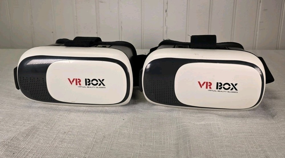 Pair Of 2 3D Virtual Reality VR BOX Glasses Headset