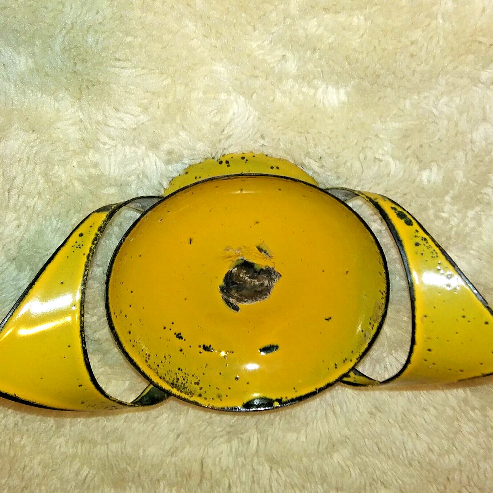 metal yellow candle holder