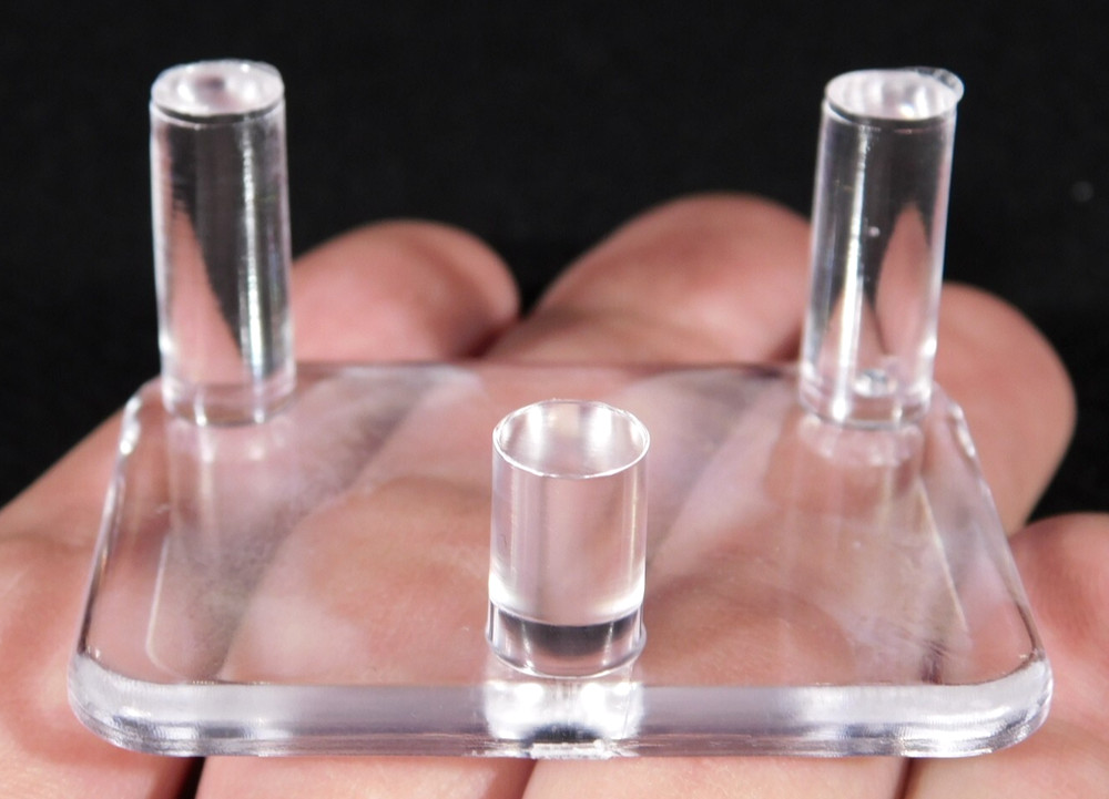 Heavy Duty THREE Post SPHERE Display Stand SMALL Size Clear Acrylic