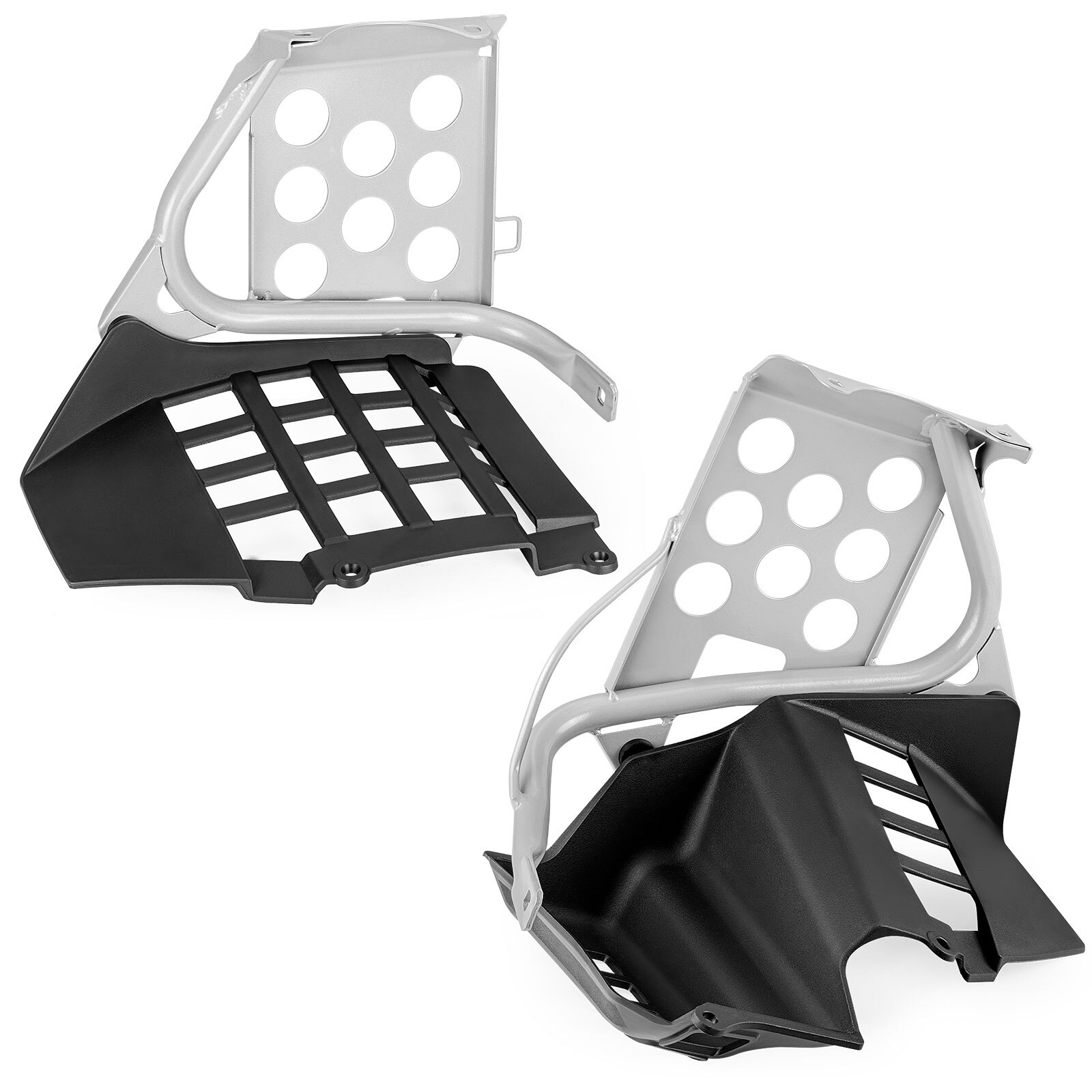 L+R Nerf Bars Silver Heel Guards footrest Stand For Yamaha 1990-2006 Banshee 350