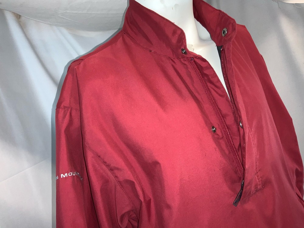 Sun Mountain Golf Rain Wind Pullover M Men Red Poly ½ Zip Stormtight YGI L0-521