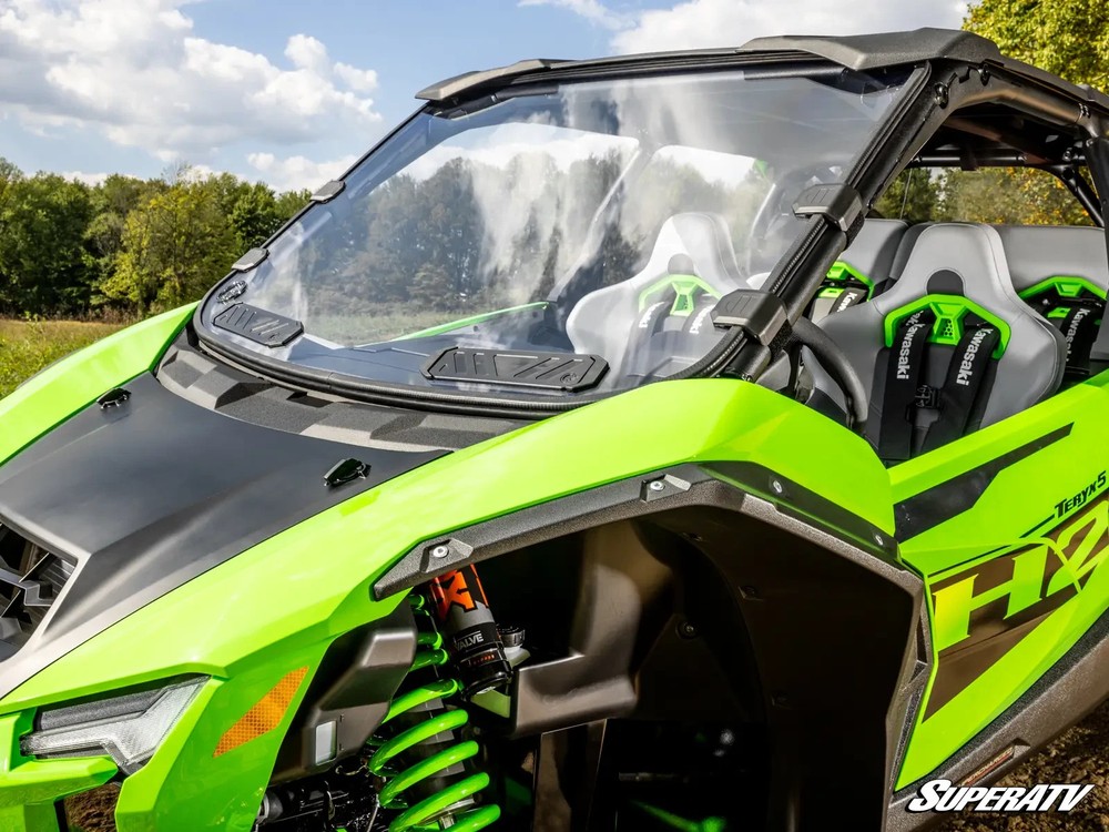 SuperATV Vented Front Windshield Kawasaki Teryx H2 4 / 5 2026+ Clear