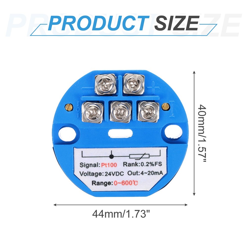 2PCS 4-20MA Temperature Sensor Transmitter Module PT100 Transmitter Module