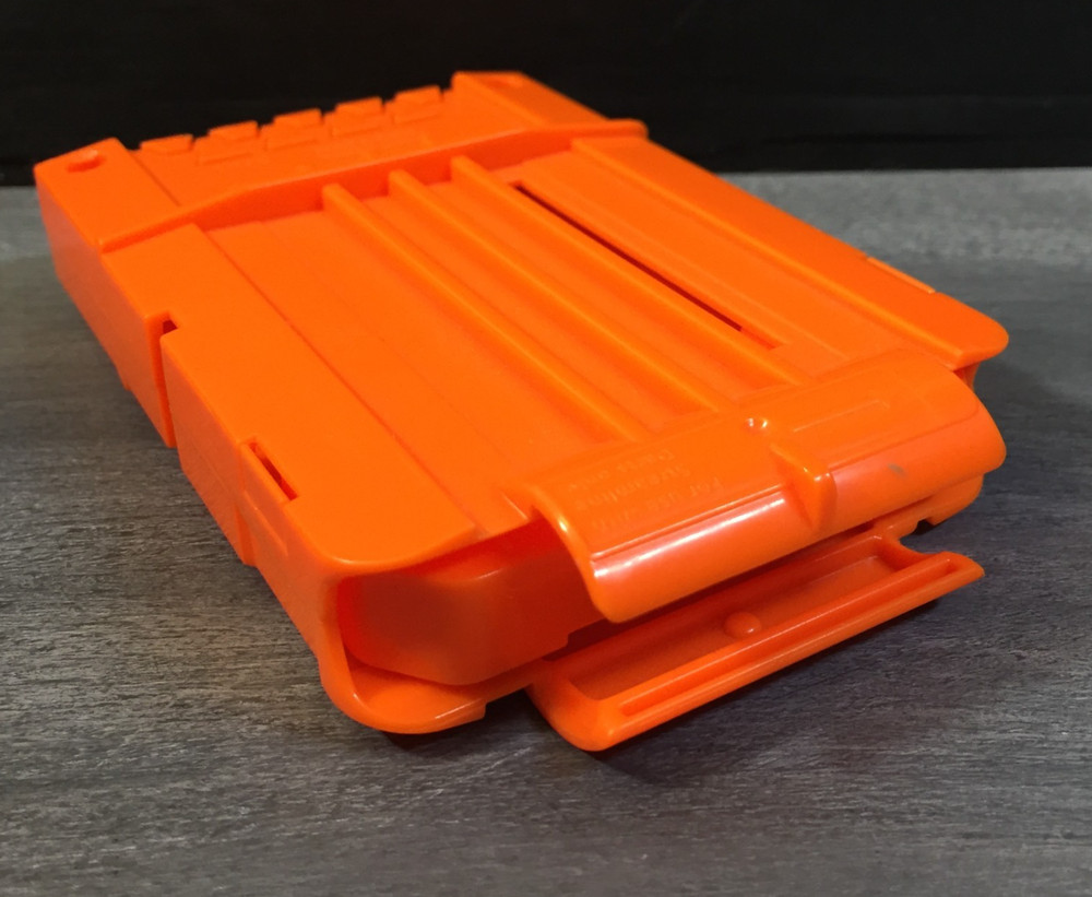2007 NERF Hasbro 6 Round Magazine Solid Orange Part C-044A Streamline Darts Only