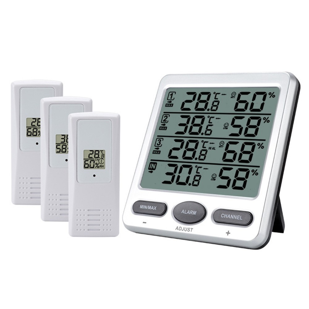 Multi location Wireless Thermometer Monitor 4 Different Areas Simultaneously