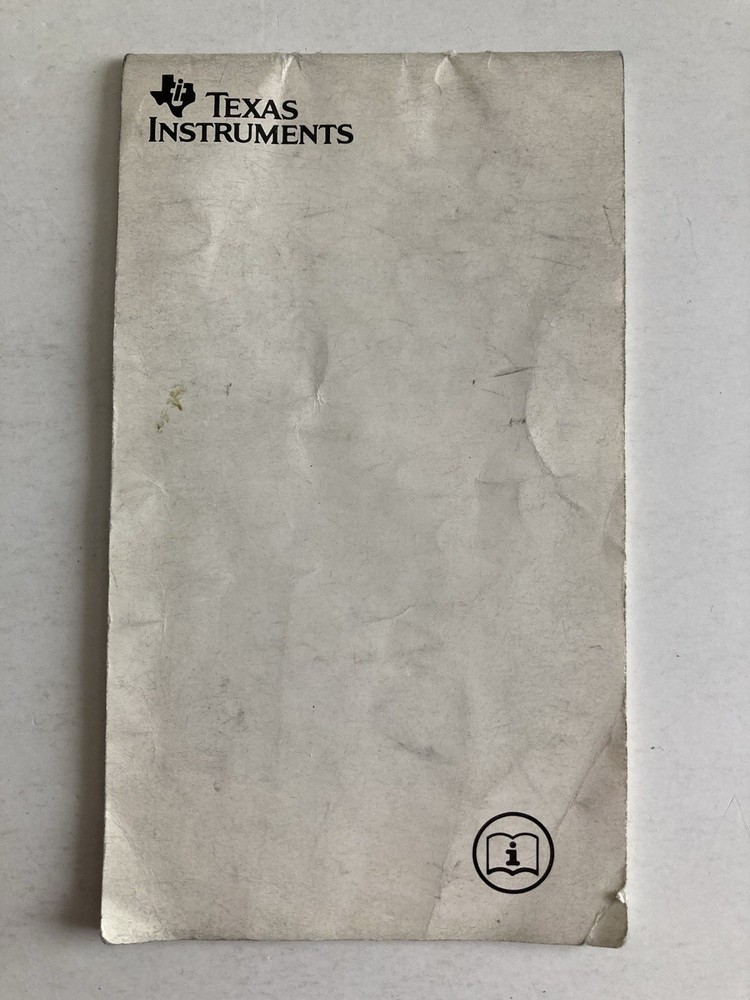 Vintage Texas Instruments TI-30X Scientific Calculator User's Guide