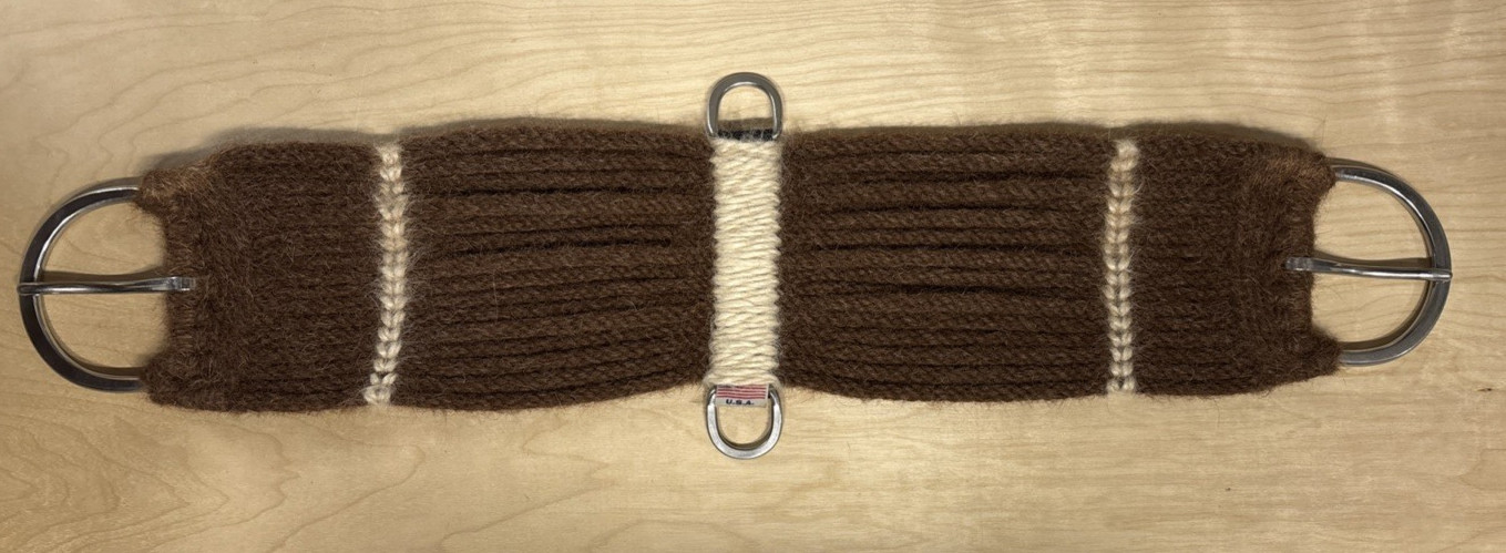 Mohair  Western Cinch  - 27"  BROWN/CREAM