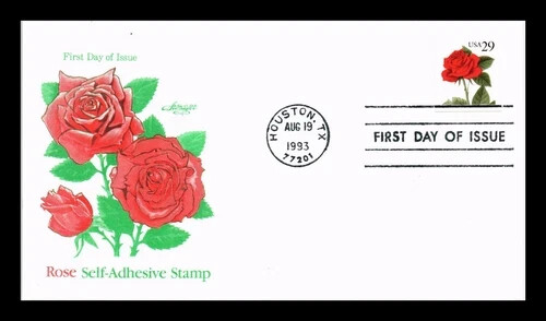 RED ROSE 1993  ARTMASTER CACHET FDC VF UNADDRESSED