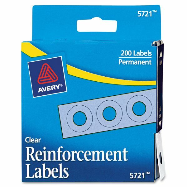200 Scott Mylar Reinforcement Label Clear Rings Round Holes Punch Stamp Pages