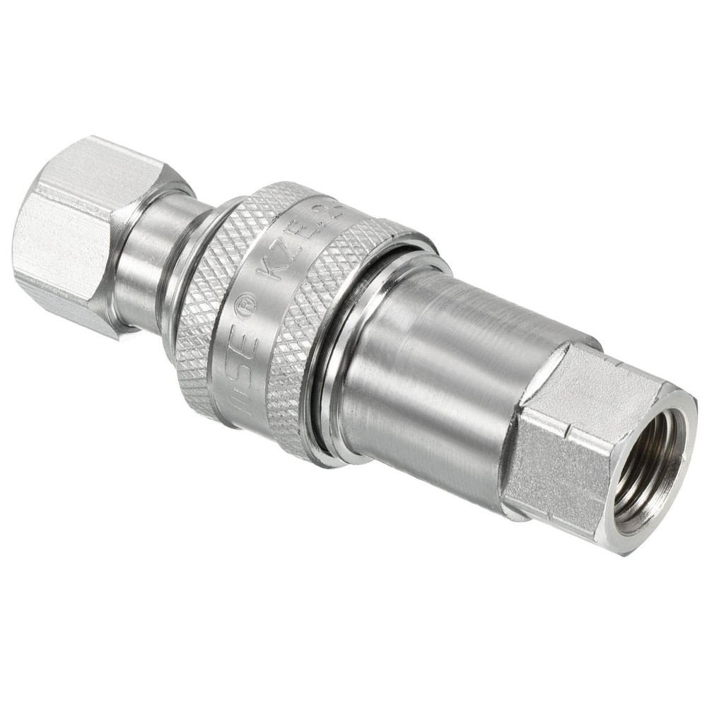Hydraulic Quick Connect Coupler M16x1.5mm Female Thread Pipe Fitting Silver