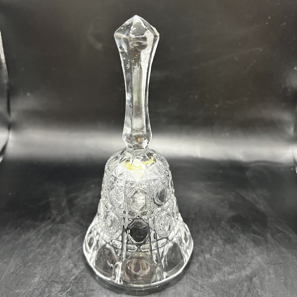 Clear Crystal Dinner Bell Cut Diamond Button Design Vintage