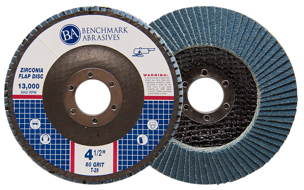 10 Pack 4.5” x 7/8" Professional 60 Grit Zirconia Flap Disc Grinding Wheels T29