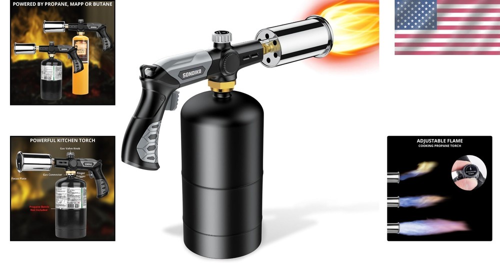 Adjustable Flame Cooking Torch Kitchen Tool, New, Free Shipping