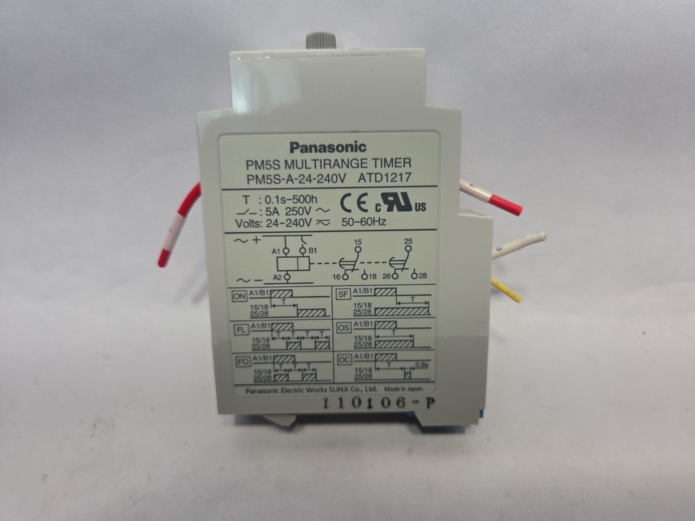 Used Panasonic PM5S-A-24-240V Multirange Timer 0-50 Sec