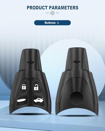 for Saab Key fob Case Replacement for Keyless Entry Remote Control Car Key 1