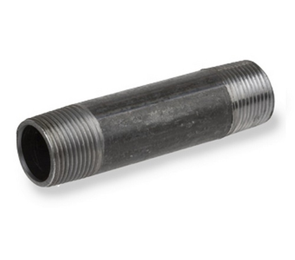 PIPE NIPPLE 1/2" Schedule 40 x CLOSE NPT Thread Both End A53 Welded, Black
