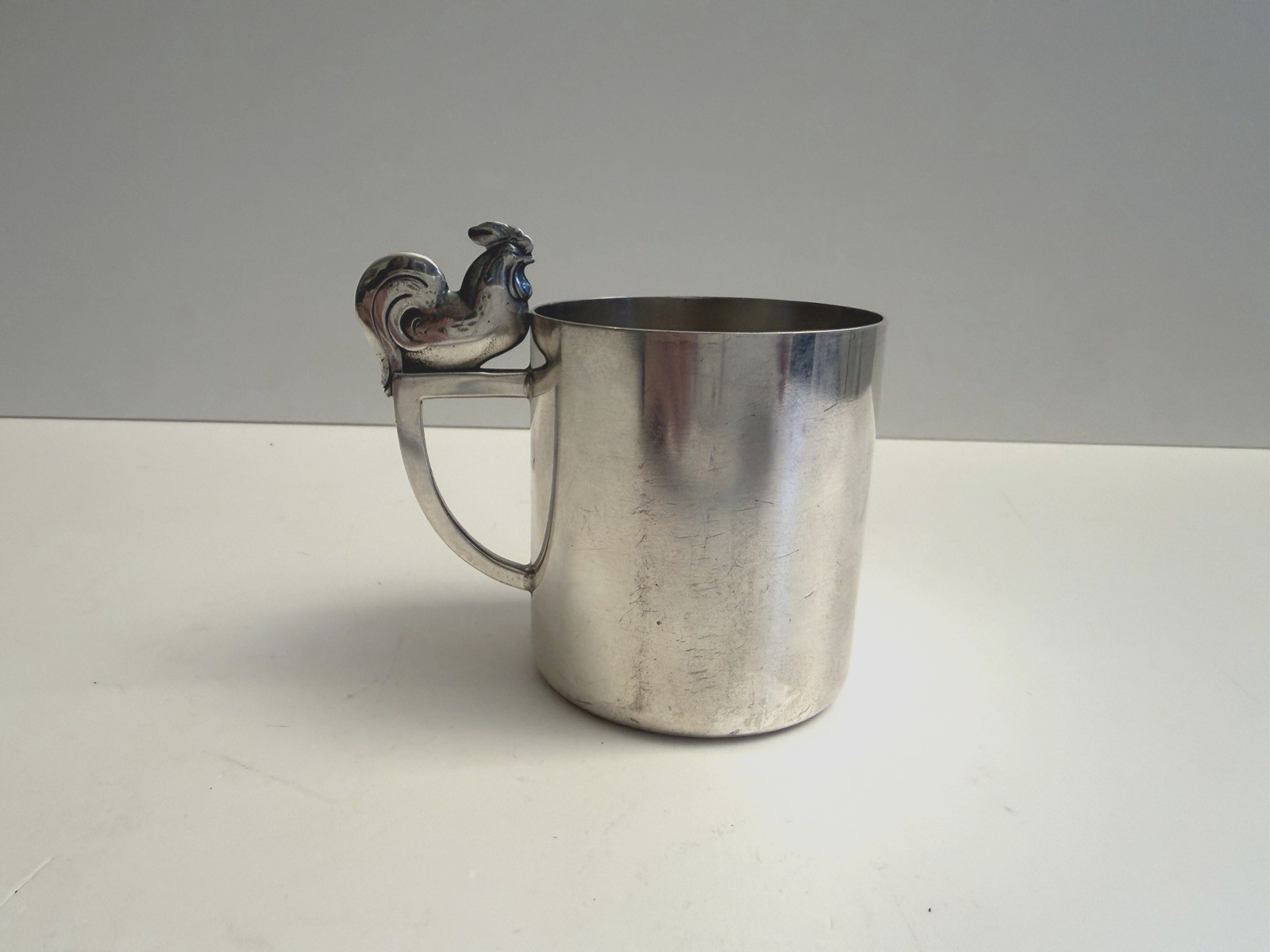 Vintage WMF Silver Plated Silverplate Rooster Baby Cup Mug