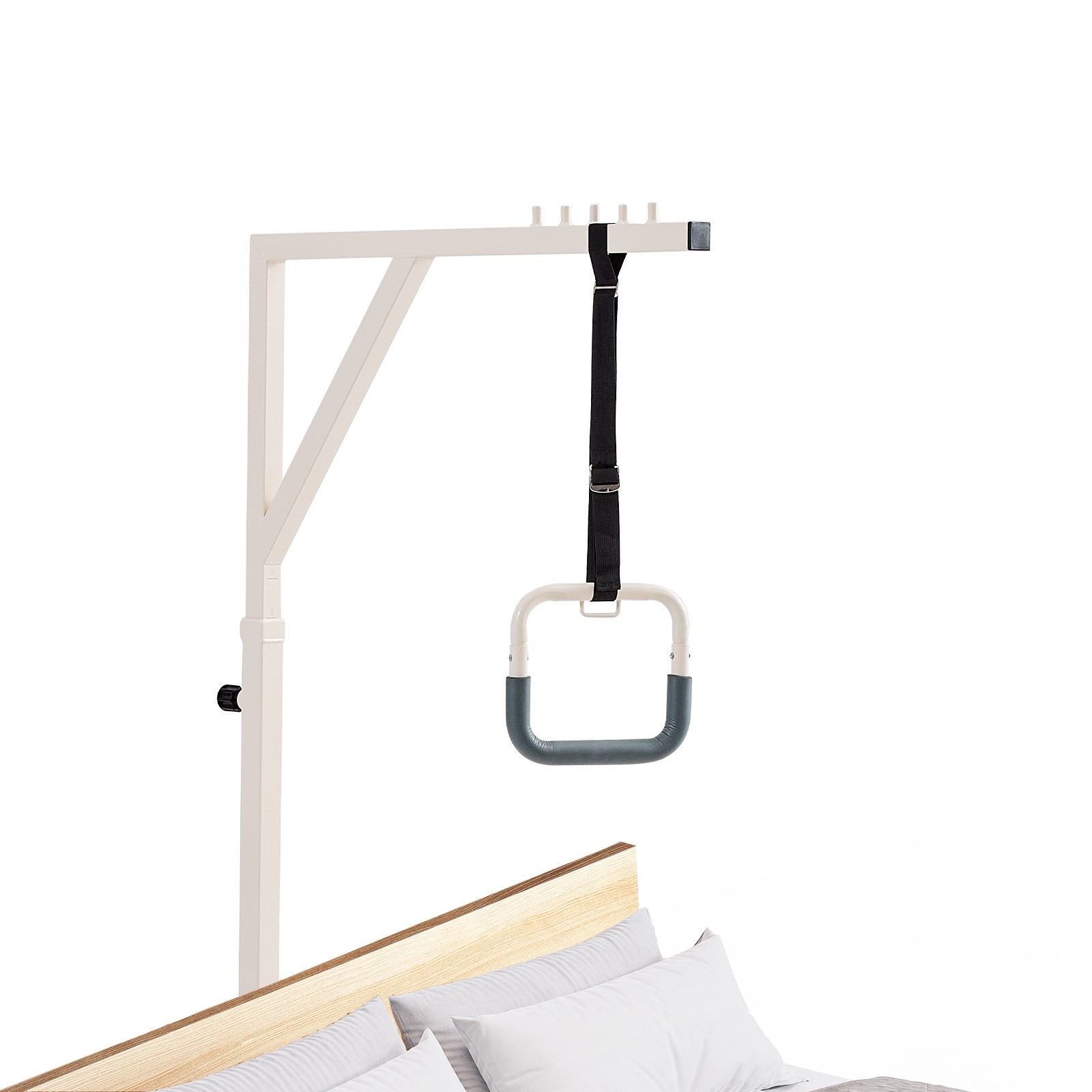 Uimoso Trapeze Bar for Bed Mobility 350LBS Capacity Bed Trapeze with 2 Wheels