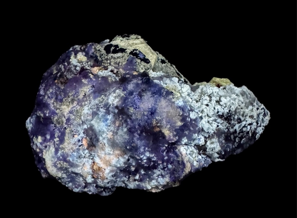 157 Gr. Lazurite Crystals,Fluorescent Phlogopite, Wernerite Layer, Diopsite @Afg