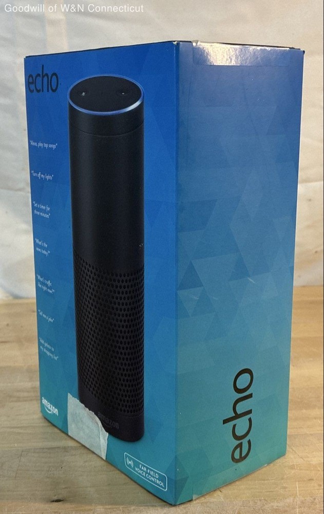 Amazon Echo 1st Generation Smart Speaker Black Alexa Voice Control Bluetooth