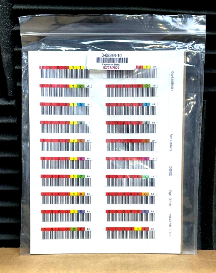 Quantum LTO9 Barcode Labels 3-08364-10 ✅ ❤️️ ✅ ❤️️ NEW! ✅ ❤️️ ✅ ❤️️