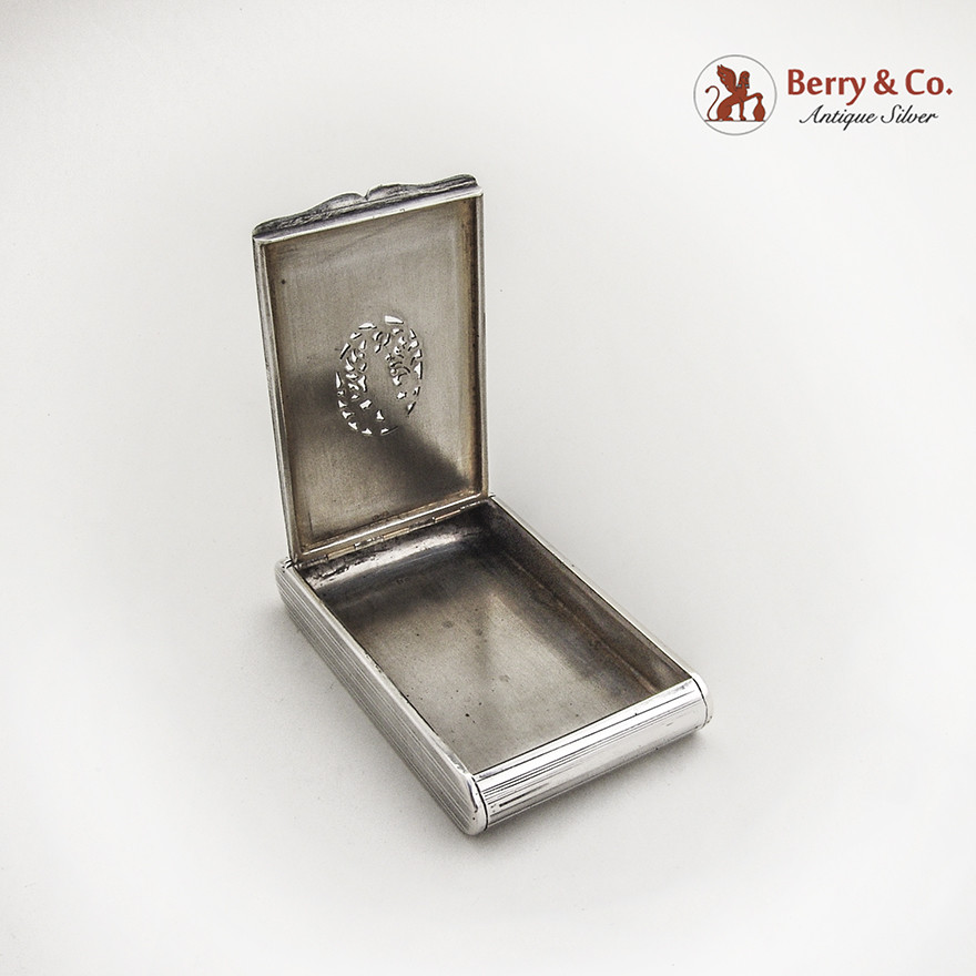 Cherub Box Cutwork Hinged Lid Austrian 1870 800 Silver