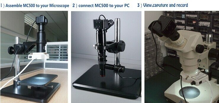 5.0 MP HD USB Microscope Digital Electronic Eyepiece Camera with C Mount Adapter