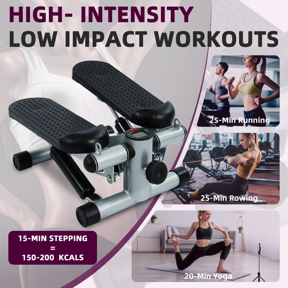 Mini Steppers, Stair Steeper with Resistance Bands