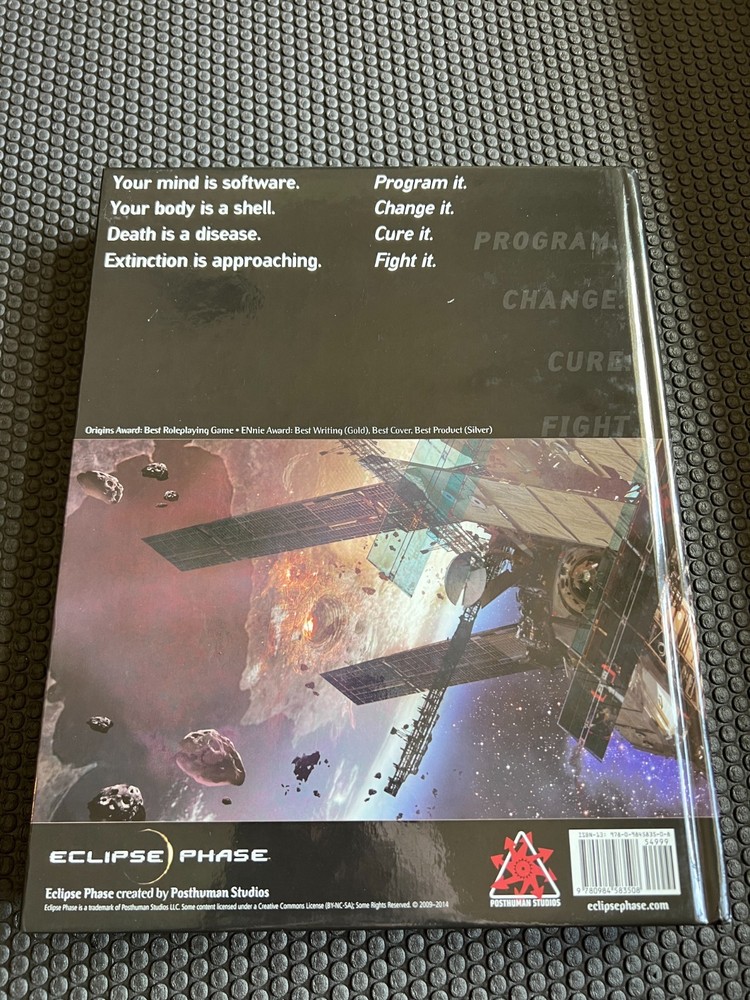 ECLIPSE PHASE Core Rulebook — 1st Edition Hardcover — Posthuman Studios — MINT