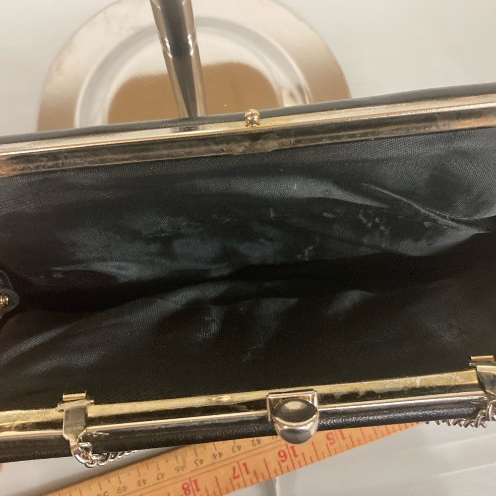 Sophisticated Black Leather Wristlet