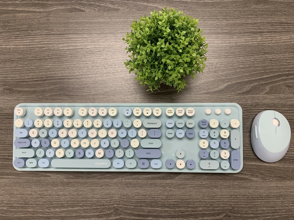 Mofii Colorful Computer Wireless Keyboard Mouse Combos,  PC/Laptop/Mac