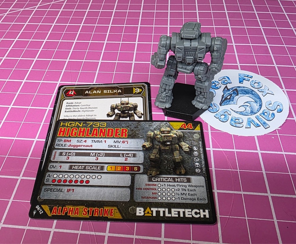 BattleTech Highlander Mech -- ComStar Command Level II + Cards